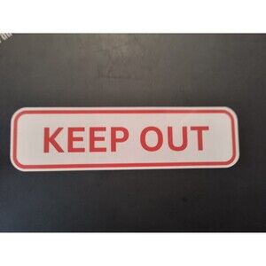 Keep Out Privacy Sign Sticker Waterproof Vinyl Decal (2 Pack)